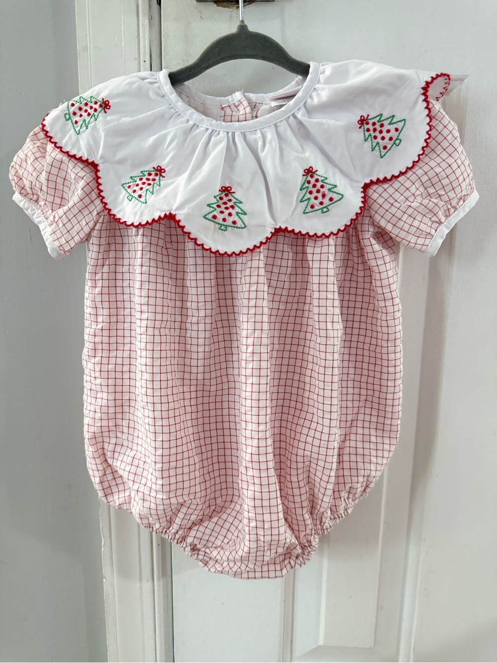 Stitchy Fish Balsam Beauty Christmas Tree Embroidered Bubble Romper